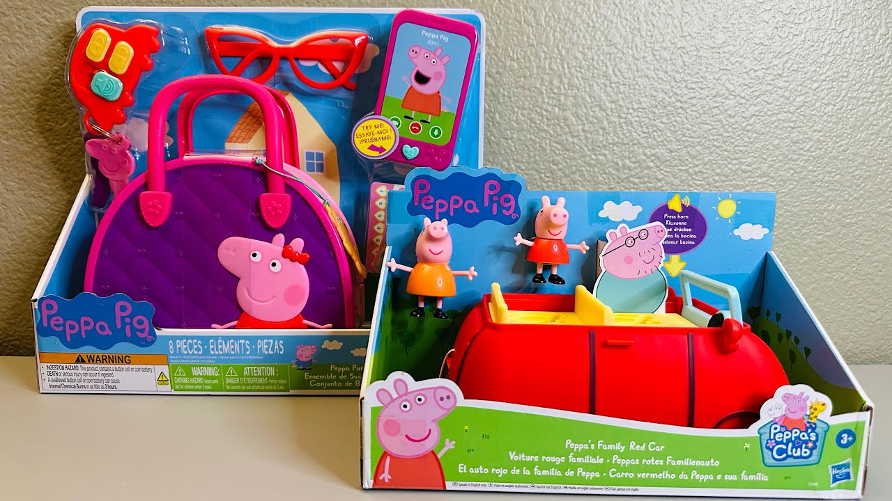 9 Minutes Satisfying with Unboxing | Peppa Pig Purse Set and Peppa’s Family Car ASMR | Review Toys