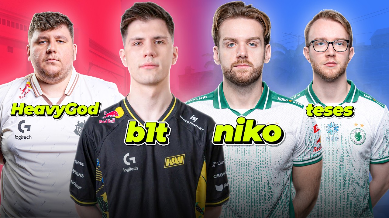 NIKO + B1T + HEAVYGOD + TESES on FACEIT with Utility Guide, Multi POV & Voice Comms (Mirage)