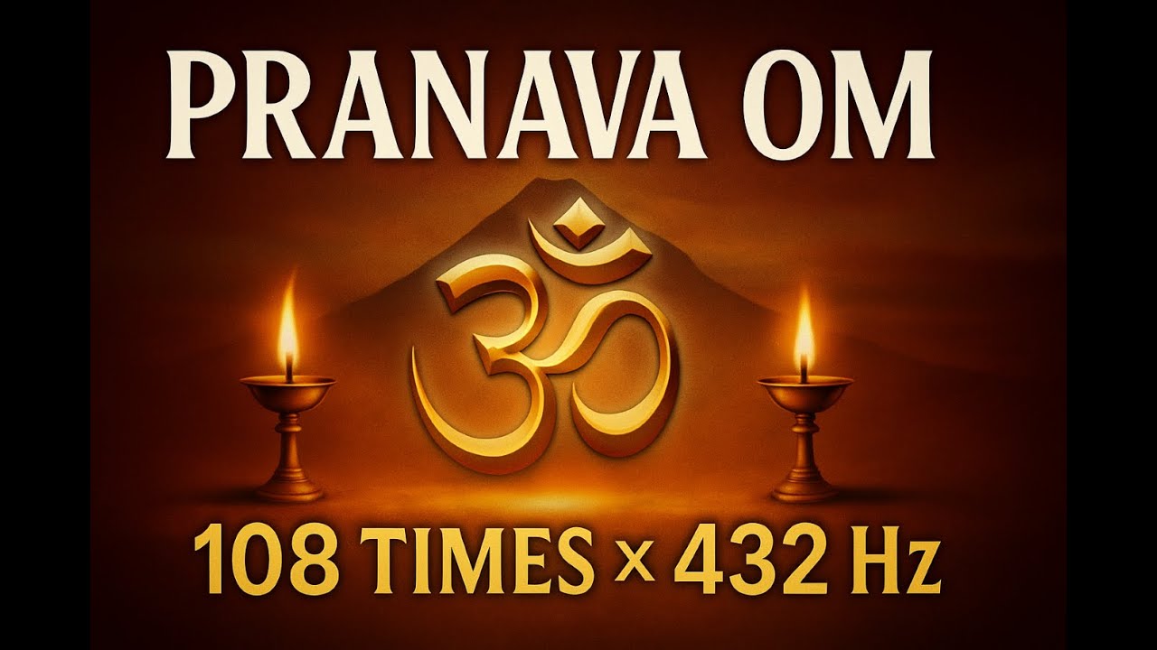 PRANAVA OM  MANTRA 108 times in F 432hz / MEDITATION RELAXATION MUSIC