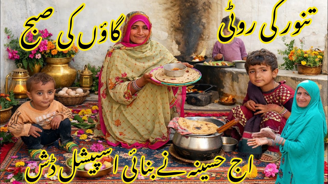 Tanur ki roti gaon ki subah aaj hasina ne banai hai special dish hasina village vlogs 🥰