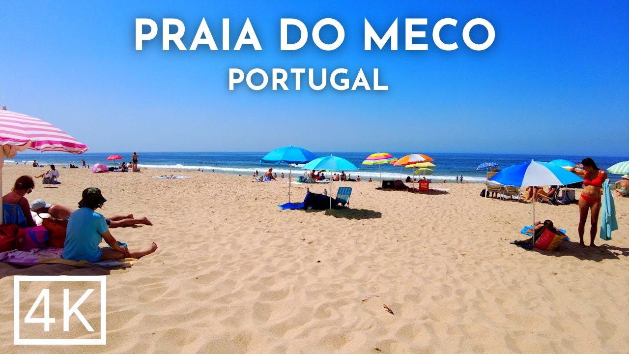 Praia do MECO - MECO BEACH Walk 4K Summer 2023 - ASMR ocean sounds for sleeping