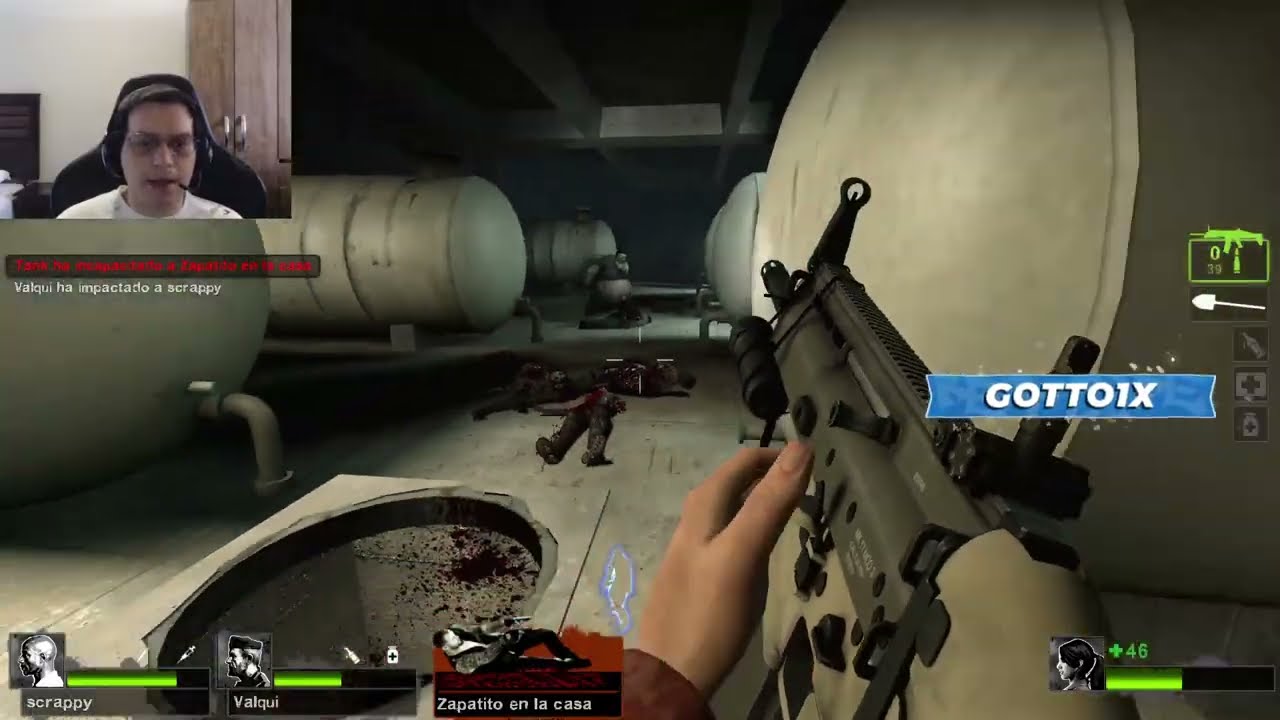 mattew jugando Left 4 Dead 2 el real versatil