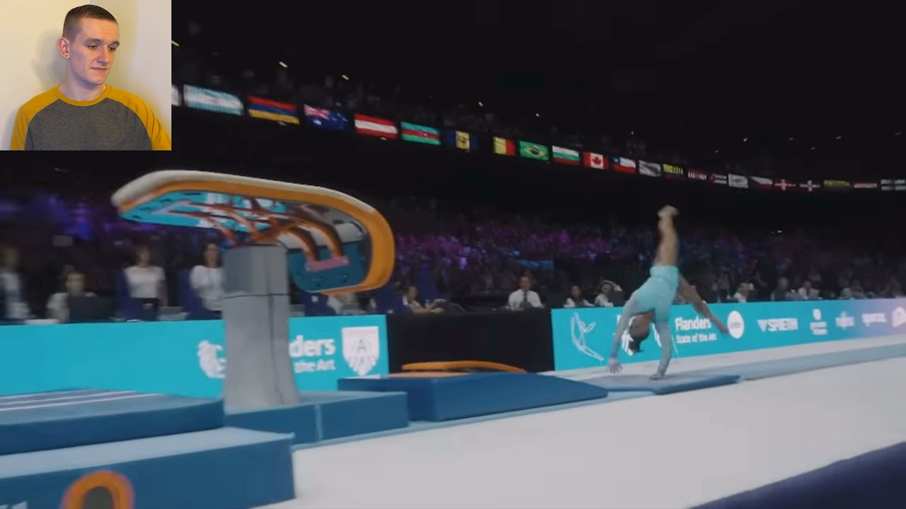 Reacting to Simone Biles Signature Gymnastics Skills