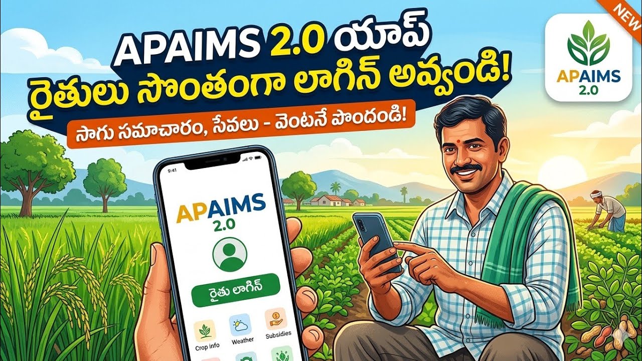 APAIMS 2.0 యాప్ - రైతులు సొంతంగా లాగిన్ అవ్వండి!