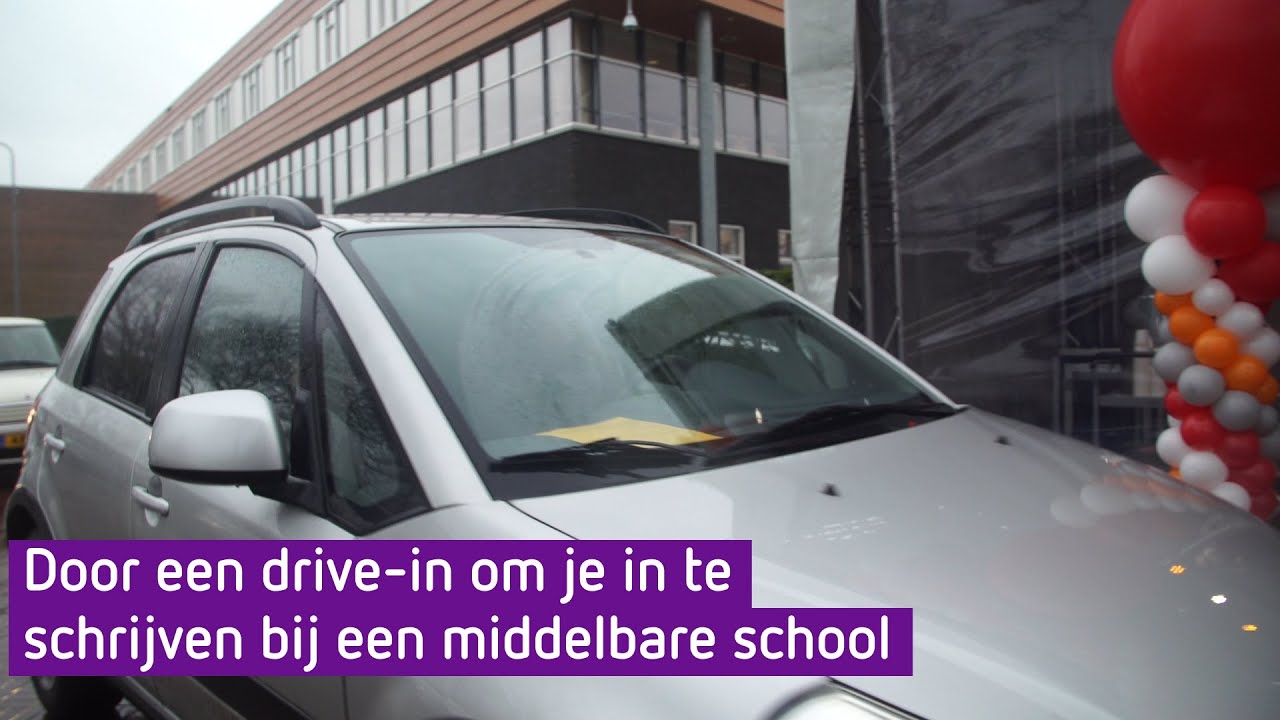 'Drive-inschrijving' voor groep 8-leerlingen bij Maaswaal College in Wijchen