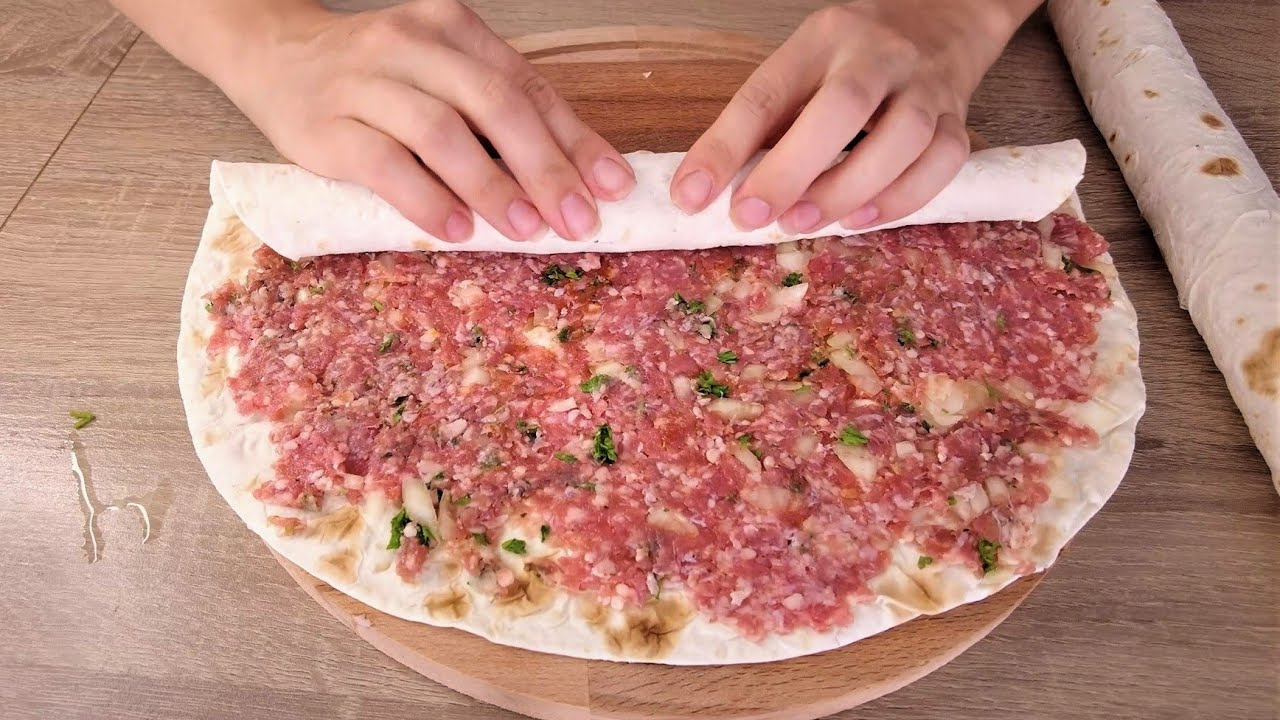 Лаваш кебап с телешка кайма. Вкусна и апетитна рецепта.
