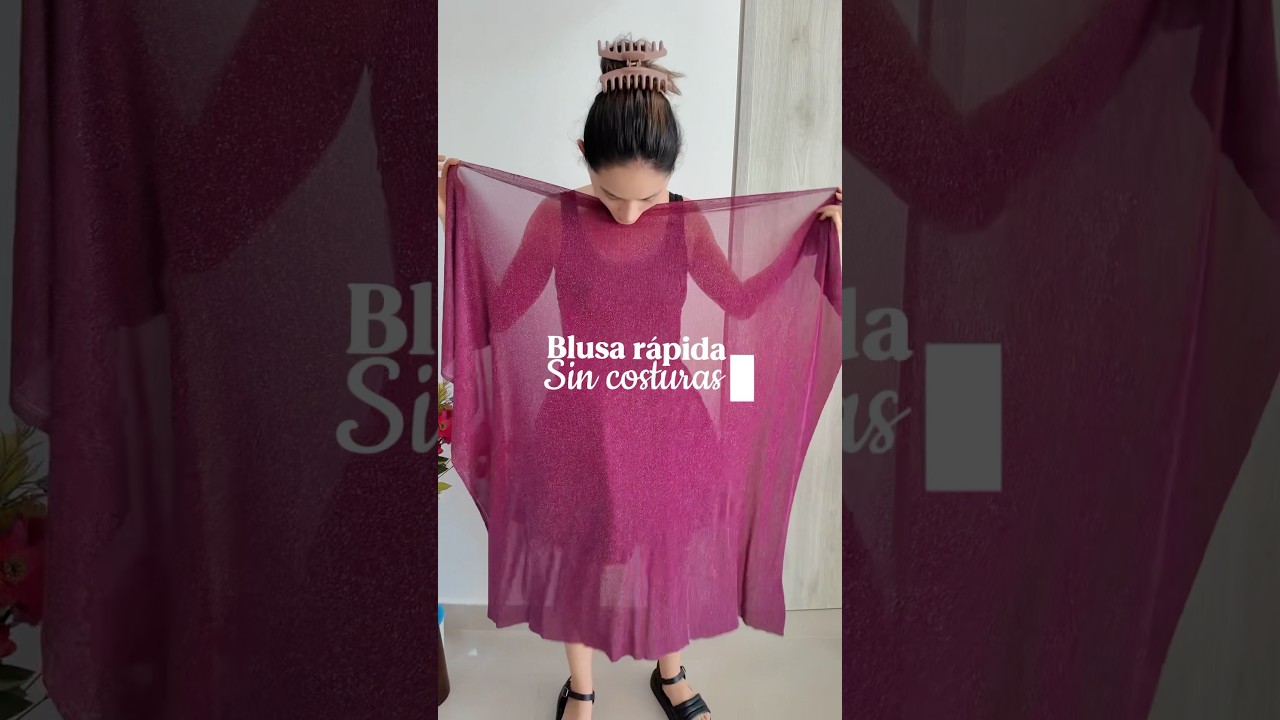 Aprende a hacer una blusa sin costura en 1 minuto #coser #costura #diy #blusas