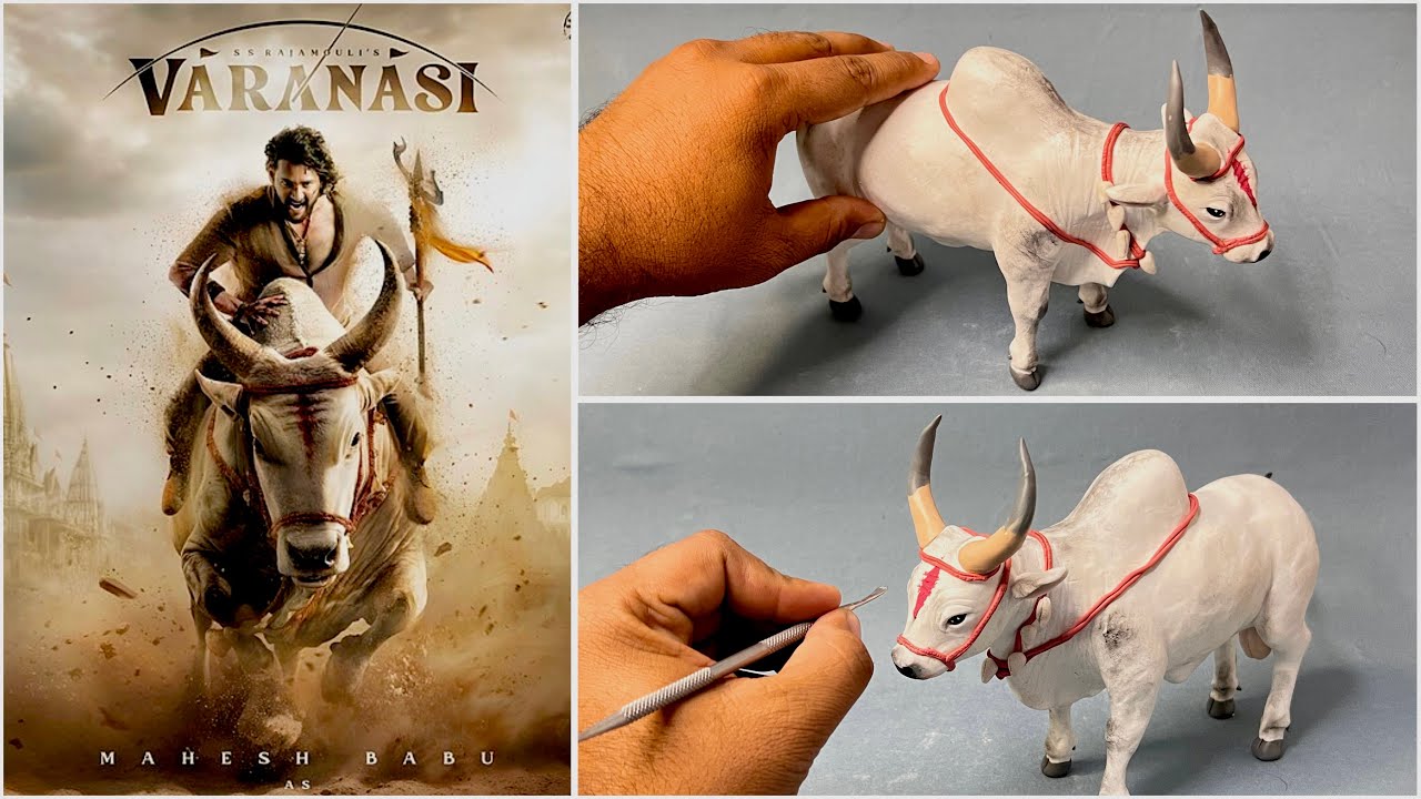 Clay Sculpture: How To Make A Bull with polymer clay ,fire bull making, clay modelling,Cow video