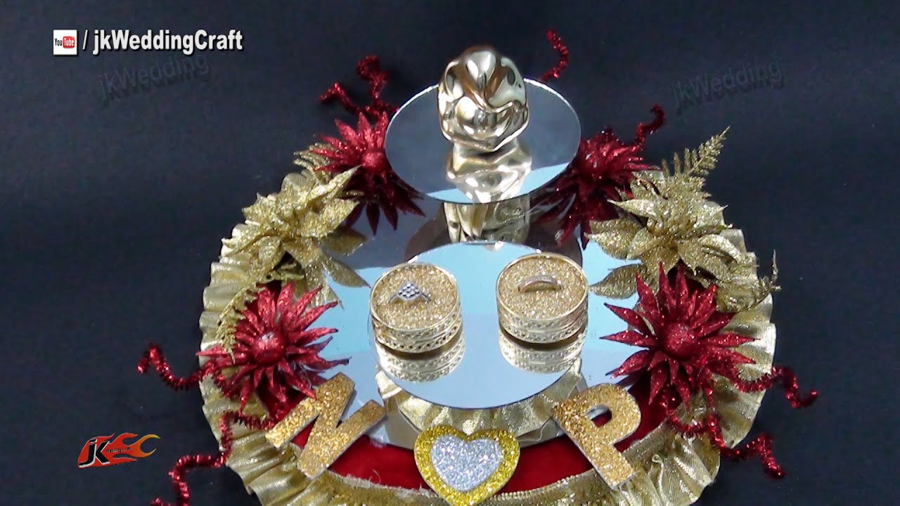 DIY Engagement / Wedding Ring Platter | How to make | JK Wedding Craft 078