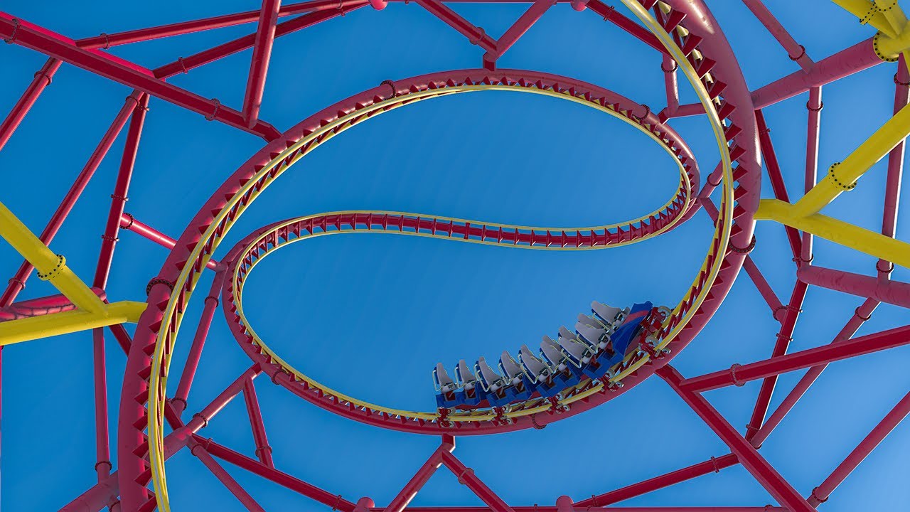Superman: Forces of Krypton - Intamin Multi-Launch Coaster with 𝗜𝗡𝗦𝗔𝗡𝗘 Figure-8 Loop | NoLimits 2