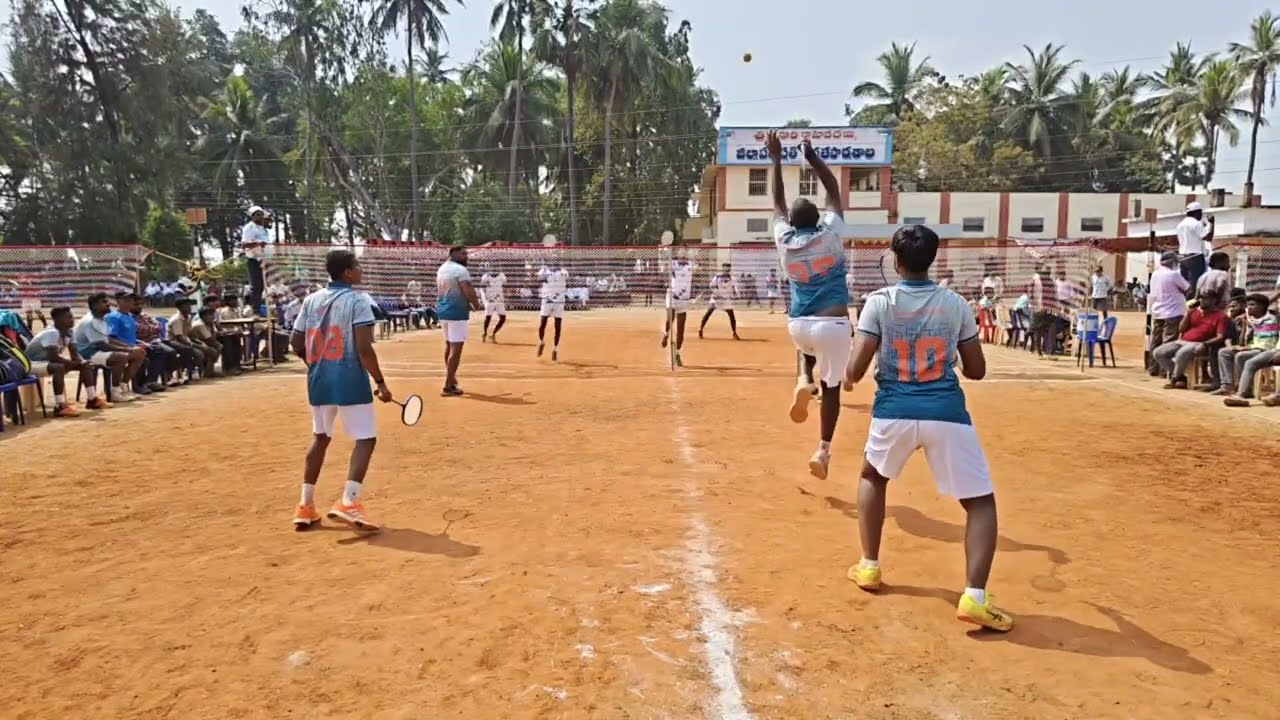all india ball badminton championship Gudivada live match SRM University and Canara Bank