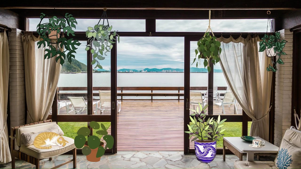Cozy Lake House Ambience | Stress Relief | Relaxing Beautiful Music | Gentle Rain