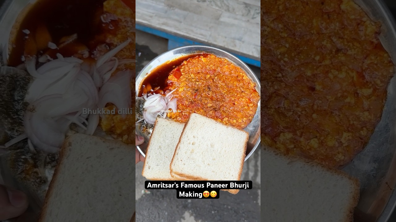 Amritsar&rsquo;s Famous Paneer Bhurji Making😍😋|| Indian Street Food