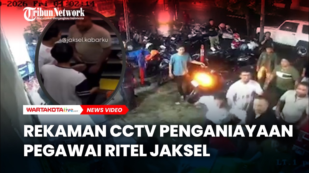 Penganiayaan Pegawai Ritel di Jaksel oleh Sekelompok Orang Terekaman kamera  CCTV