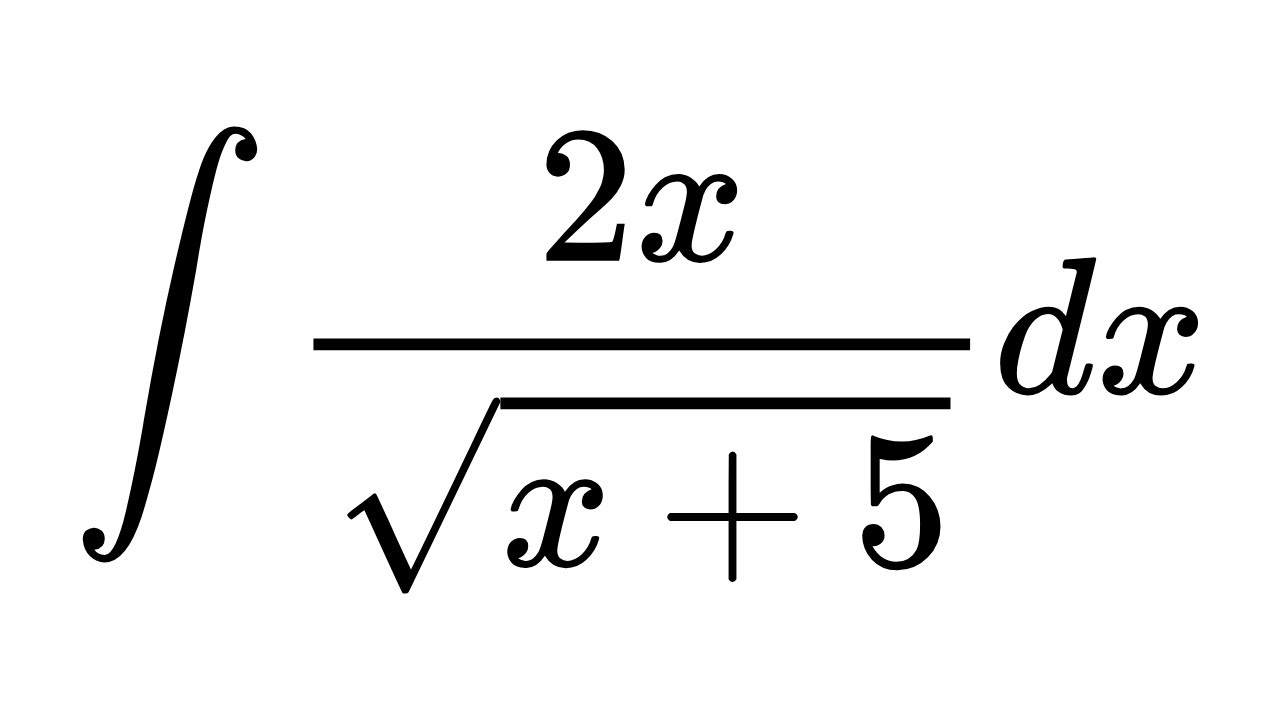 Integral of 2x/sqrt(x + 5)