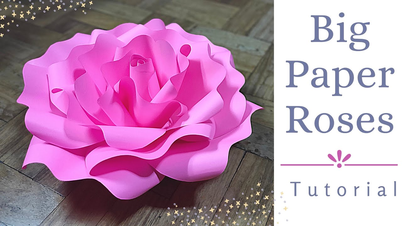 How to make Big Paper Roses #howto #paperrose #diy