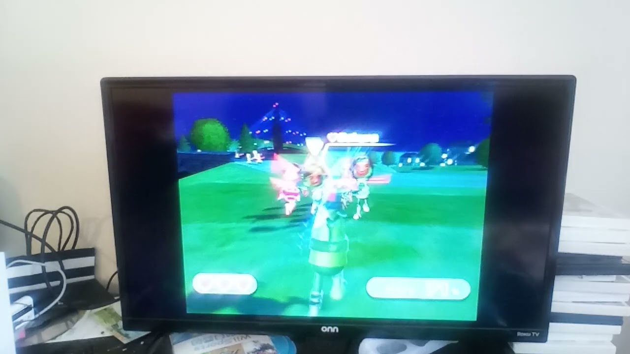 Eckleo Playing Wii sports resort Swordplay Showdown For the first time 