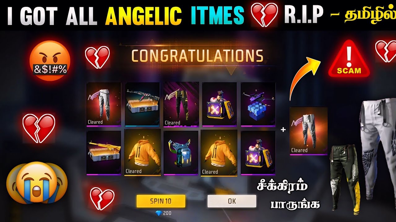 😭 வச்சு செய்த GAERNA 💔 I GOT ALL ANGELIC ITEMS 🤬 ANGELIC ROYALE EVENT FREE FIRE TAMIL | WHITE ANGLIC