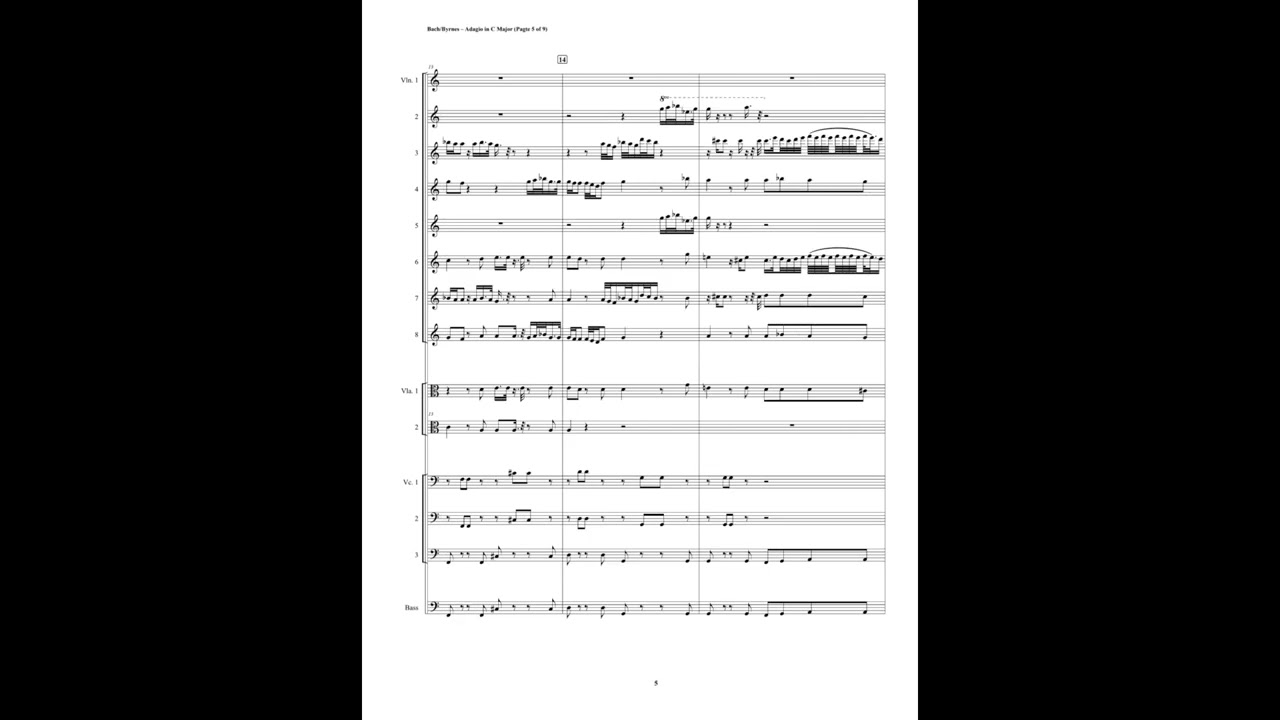 J.S. Bach – Adagio in C Major, BWV 564 (String Orchestra)