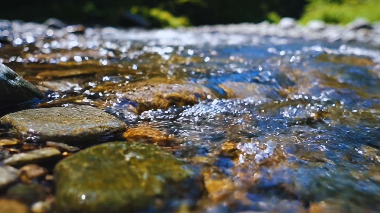 Crystal Clear River Sounds for Deep Sleep & Relaxation | Gentle Water Flow (2 Hours)
