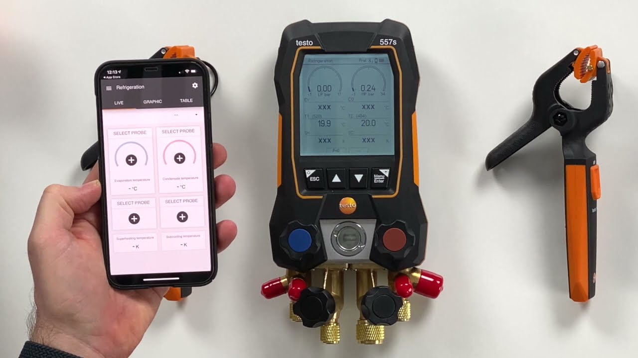 Testo 557s | New Smart Digital Manifold with Bluetooth | 4 Way Valve Block Features
