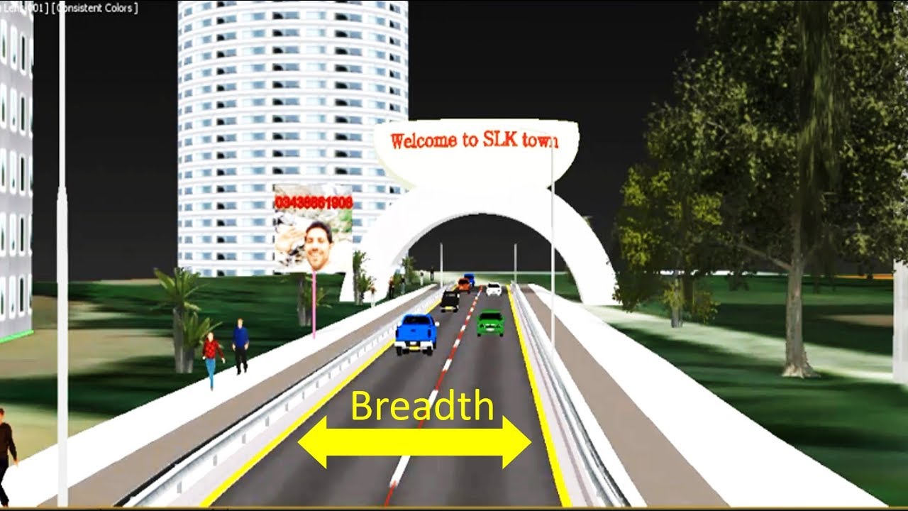How to find width of road?