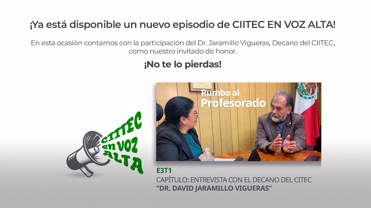 DR. David Jaramillo Vigueras, Decano del CIITEC. #investigación #inovacion #ipn