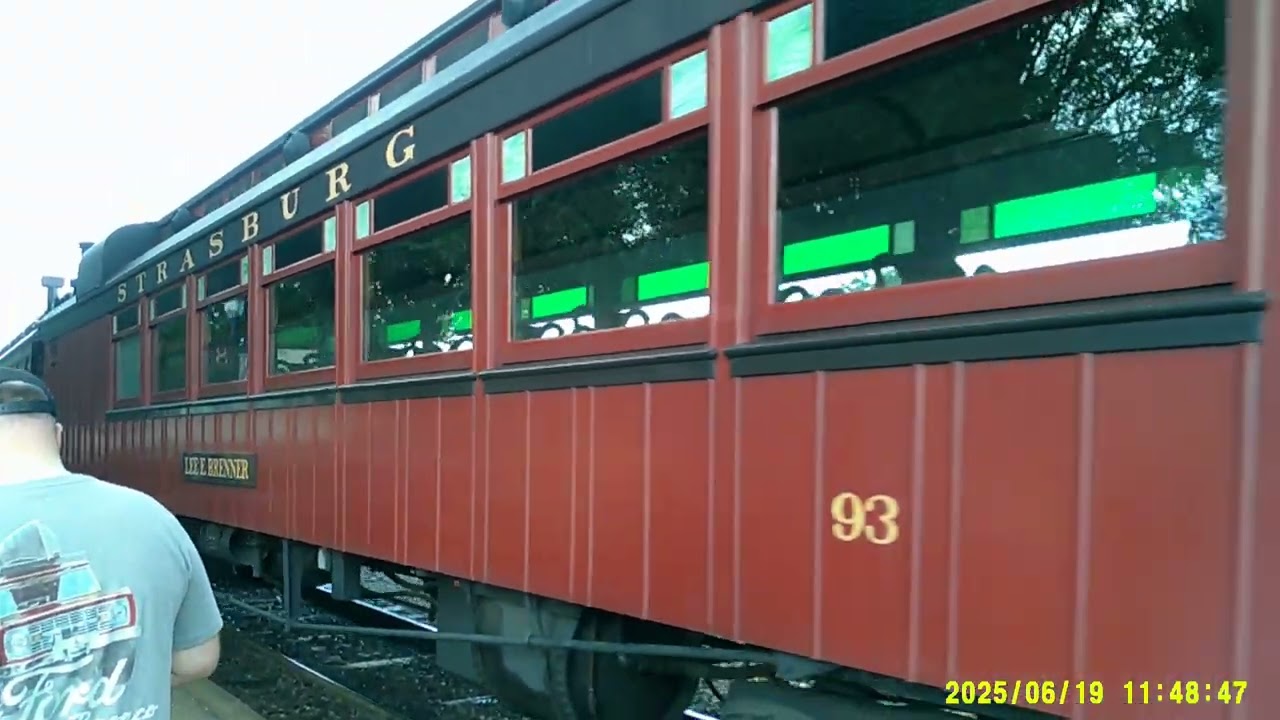Strasburg Railroad Engine 90 Arrives at Station