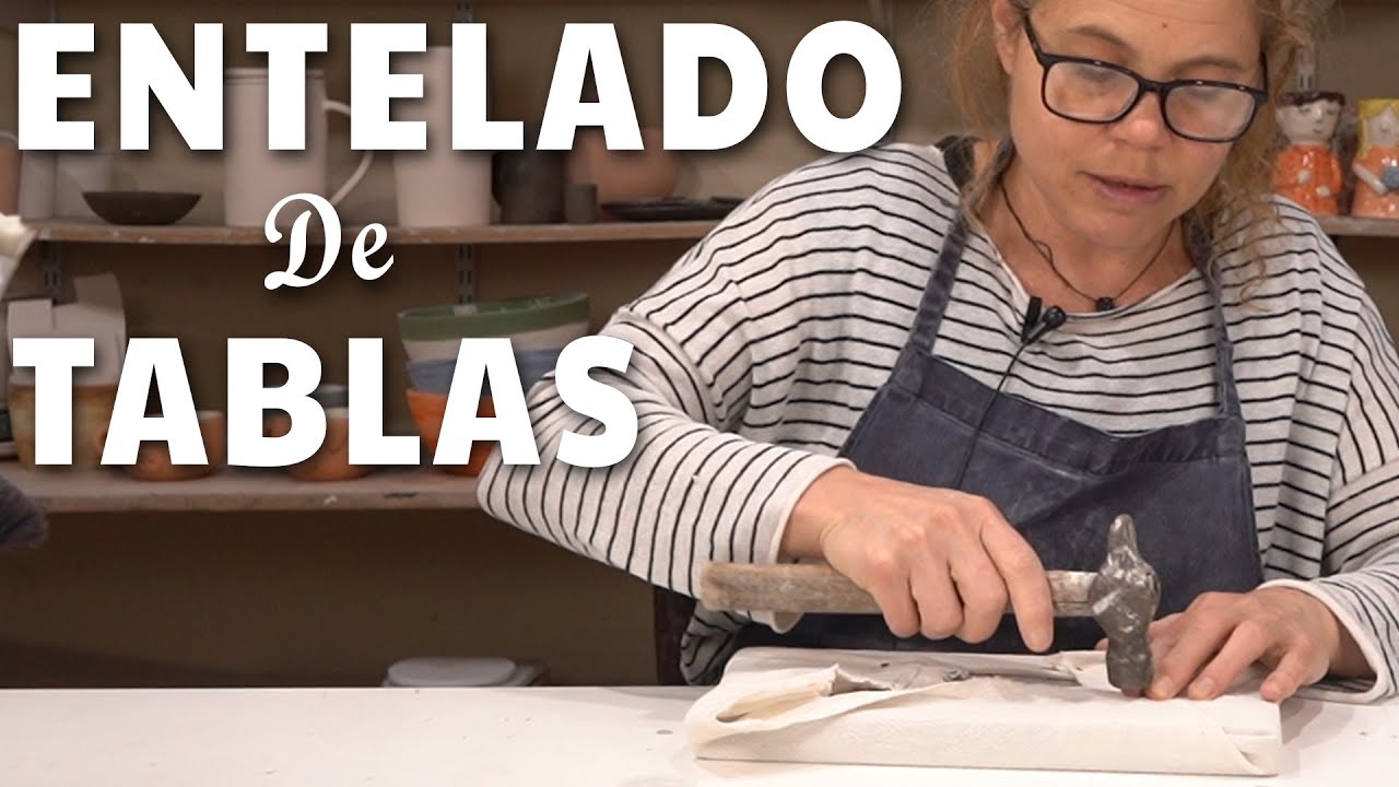 ENTELADO de tablas para trabajar con arcilla, así no se te pega en la madera o mesa. Cerámica