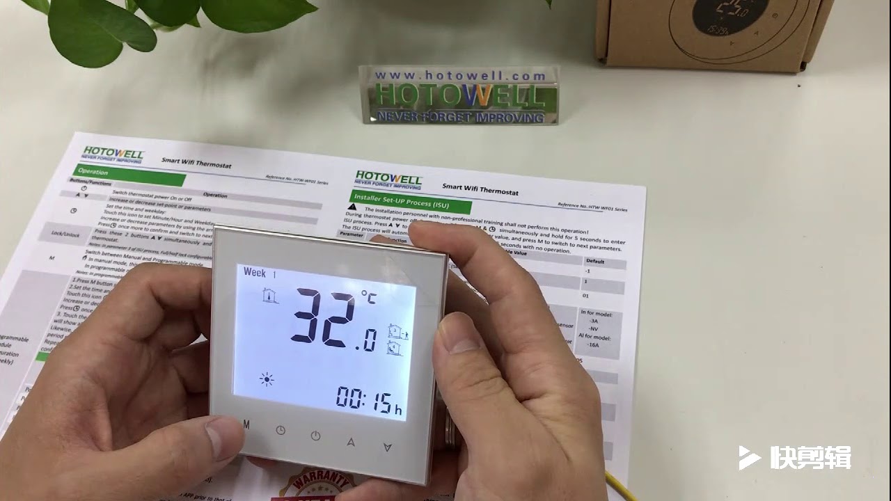 Hotowell Wifi Thermostat manual-The easy Touch Screen operation