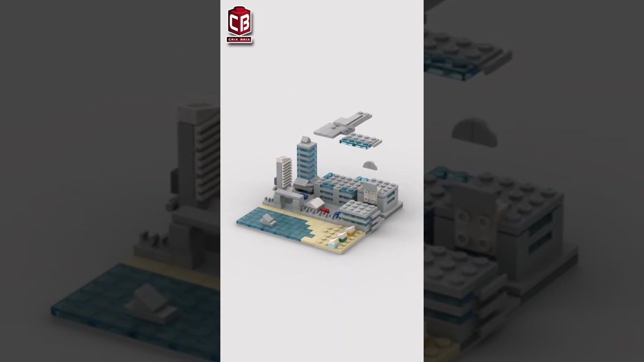 LEGO Micro City Satisfying Building Animation #shorts #crixbrix