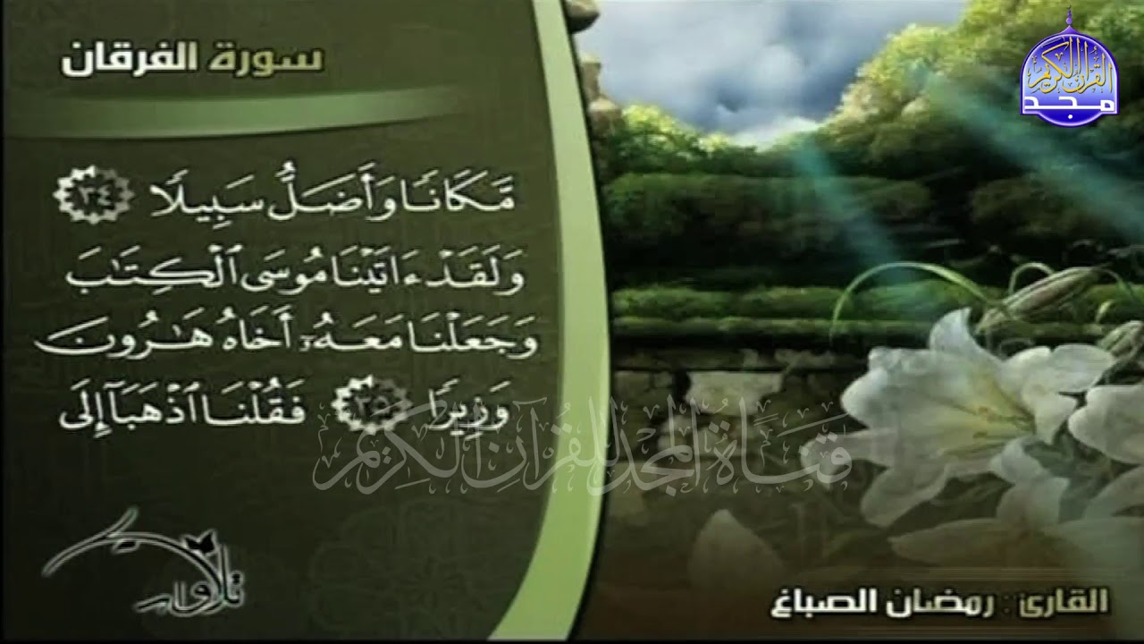 جديد المجد | تلاوة خاشعة لسورة ○ الفرقان ○ | للقارئ : رمضان الصباغ  | من مختارات المجد HD