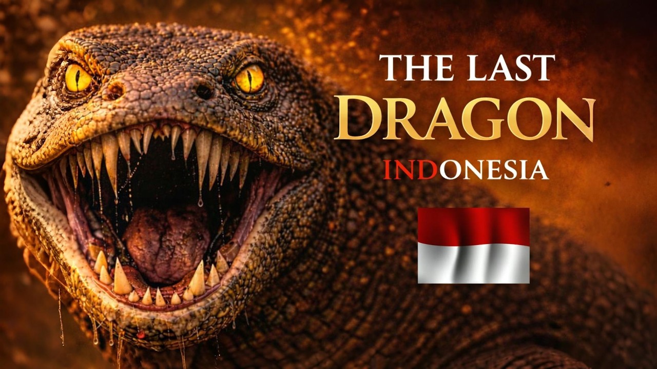 Komodo Dragon Living Dragon | Indonesia's -National Animal | 4K Wildlife Art