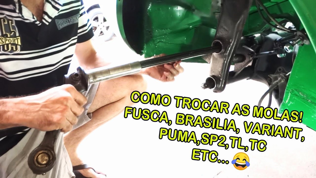 COMO TROCAR AS MOLAS DA SUSPENSÃO DE PIVÔ FUSCA, BRASILIA, VARIANT... 2/2 (VARIANT DNG PARTE 22)