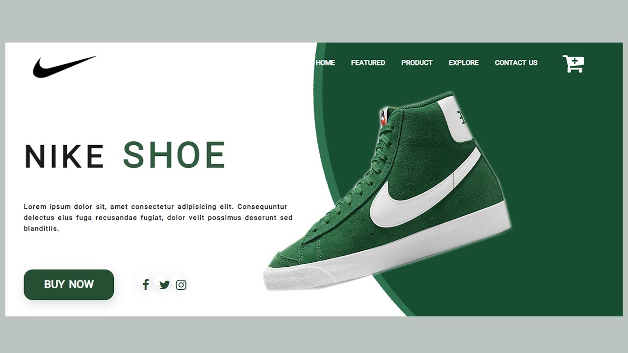Nike Landing Page Using Html And Css