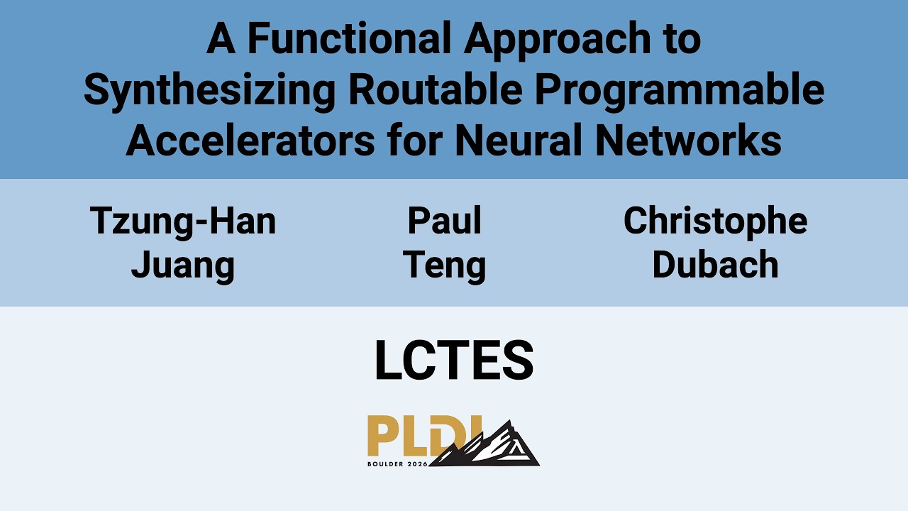 [LCTES'26] A Functional Approach to Synthesizing Routable Programmable Accelerators for Neural(&hellip;)