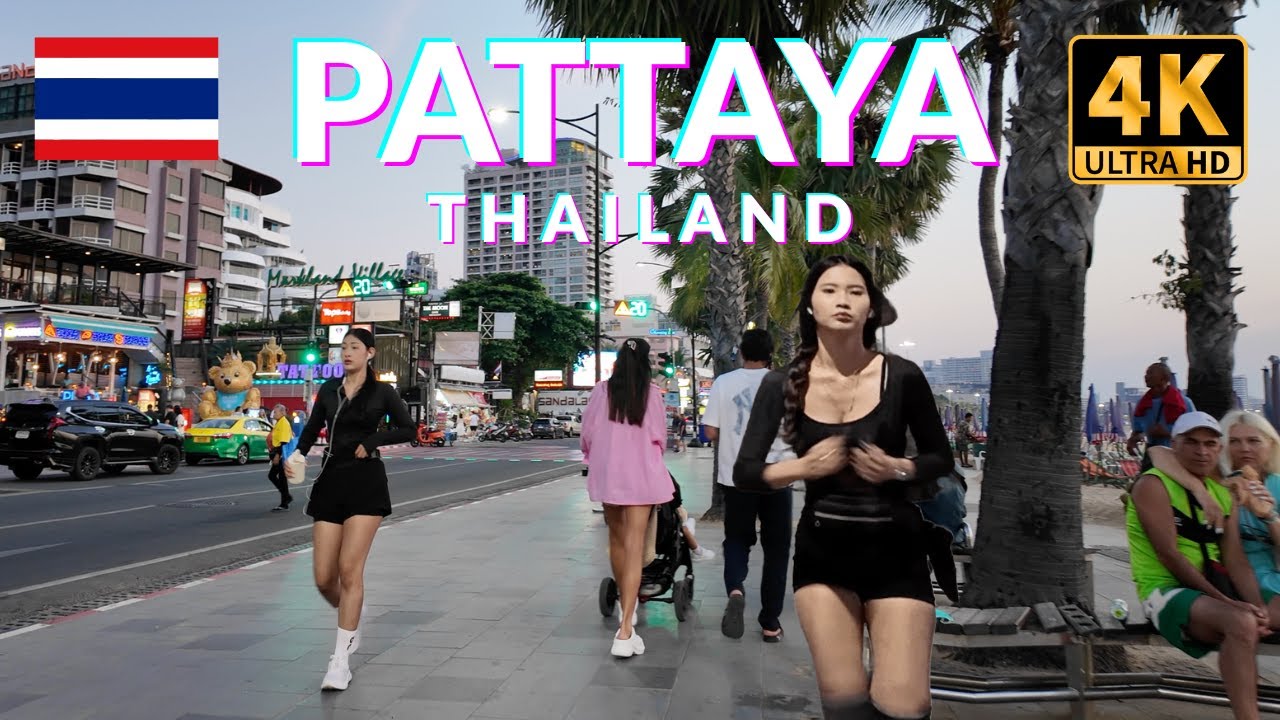 PATTAYA Thailand - Sunset Walking Tour 4K - 2026
