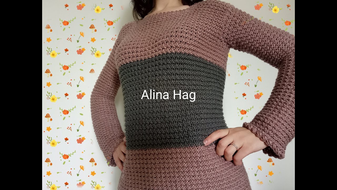 pulover Magdalena/easy blouse/ pull au crochet/ джемпер крючком