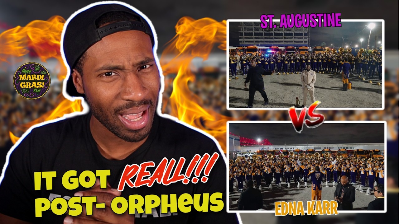 BandHead REACTS to St. Augustine vs Edna Karr | Post Orpheus Mardi Gras Parade Battle  (2026)