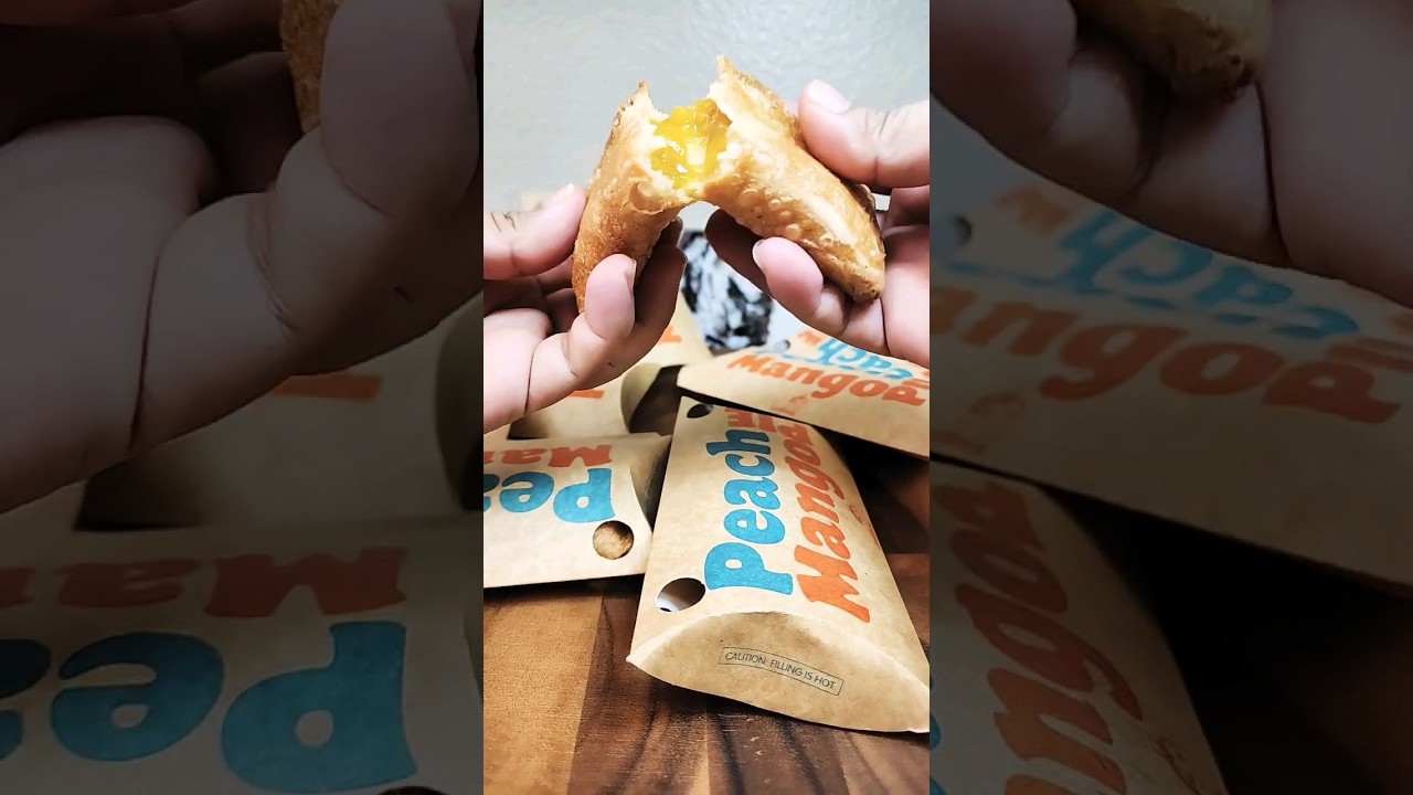 Jollibee Peach Mango Pie #asmr #satisfying #shorts #short  #asmrsounds #asmrfood #viral #trending