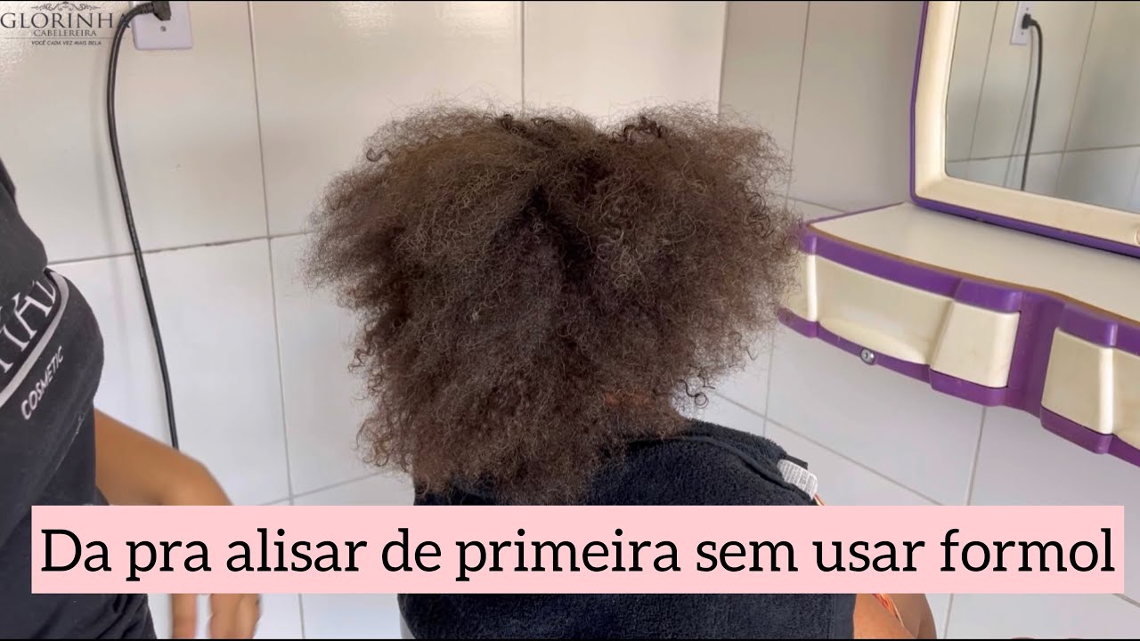 PROGRESSIVA SEM FORMOL EM UM CABELO CRESPO - LISO NATURAL DE PRIMEIRA - resultado incrível