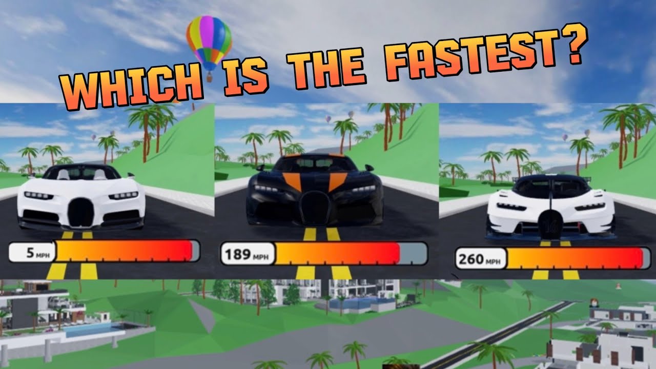 Which Is The Fastest Buggati In Mansion Tycoon!?
