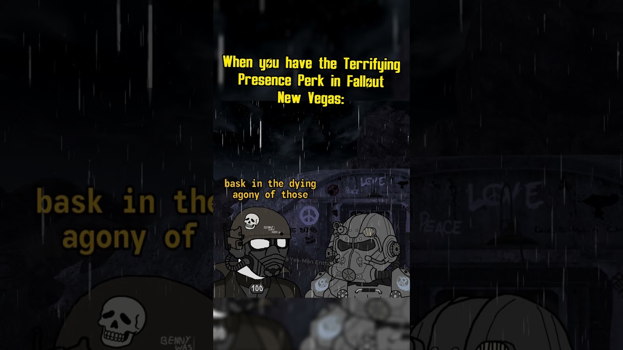 When you have the Terrifying Presence perk in fallout new vegas: #fallout #memes #shorts