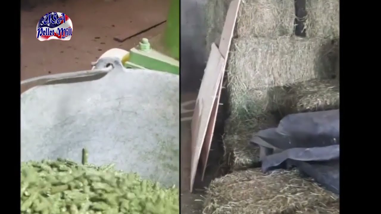 Making Alfalfa Hay Pellets.  Client Video