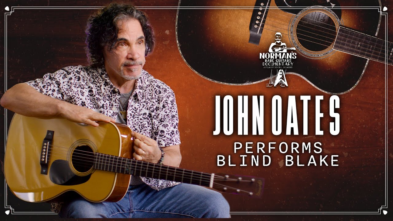 John Oates Performers Blind Blake on His Martin Guitar