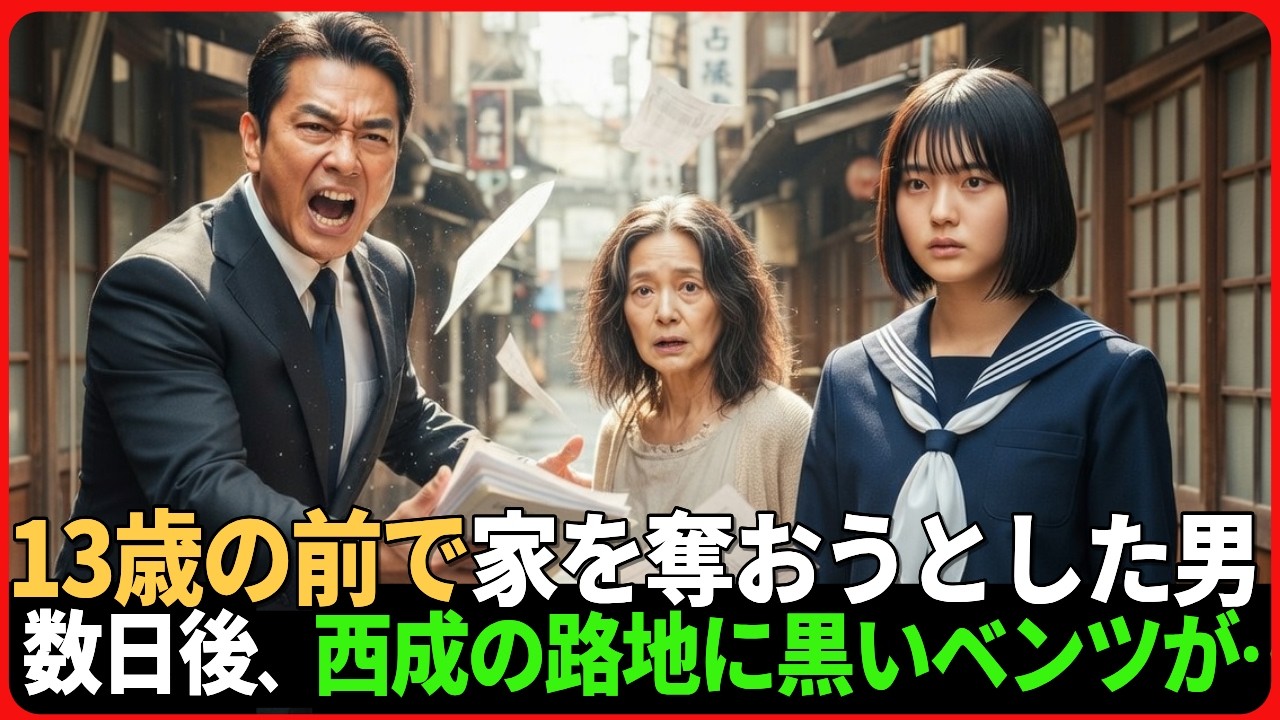 13歳の前で家を奪おうとした男。数日後、西成の路地に黒いベンツが止まった【感動する話】【朗読】