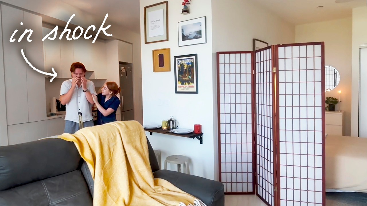studio apartment makeover * living room + bedroom + office *