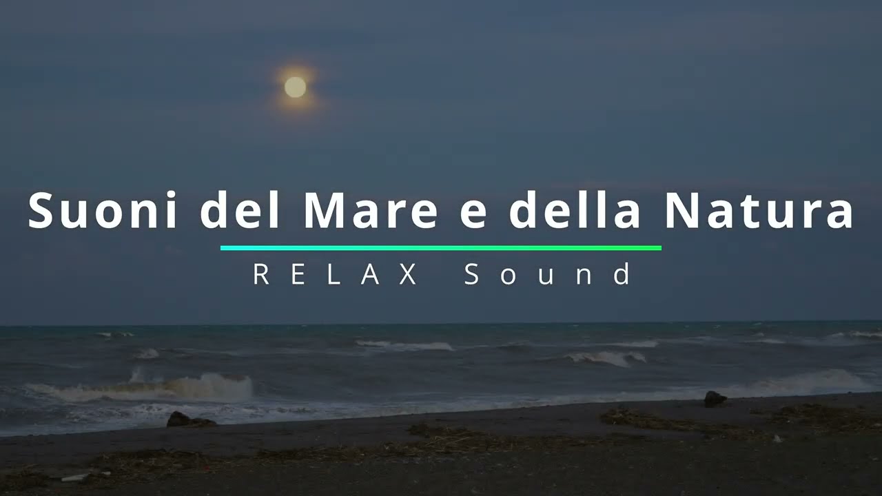 Tempesta di Vento e Onde al Tramonto | La Luna sul Mare in Burrasca – Suoni Naturali