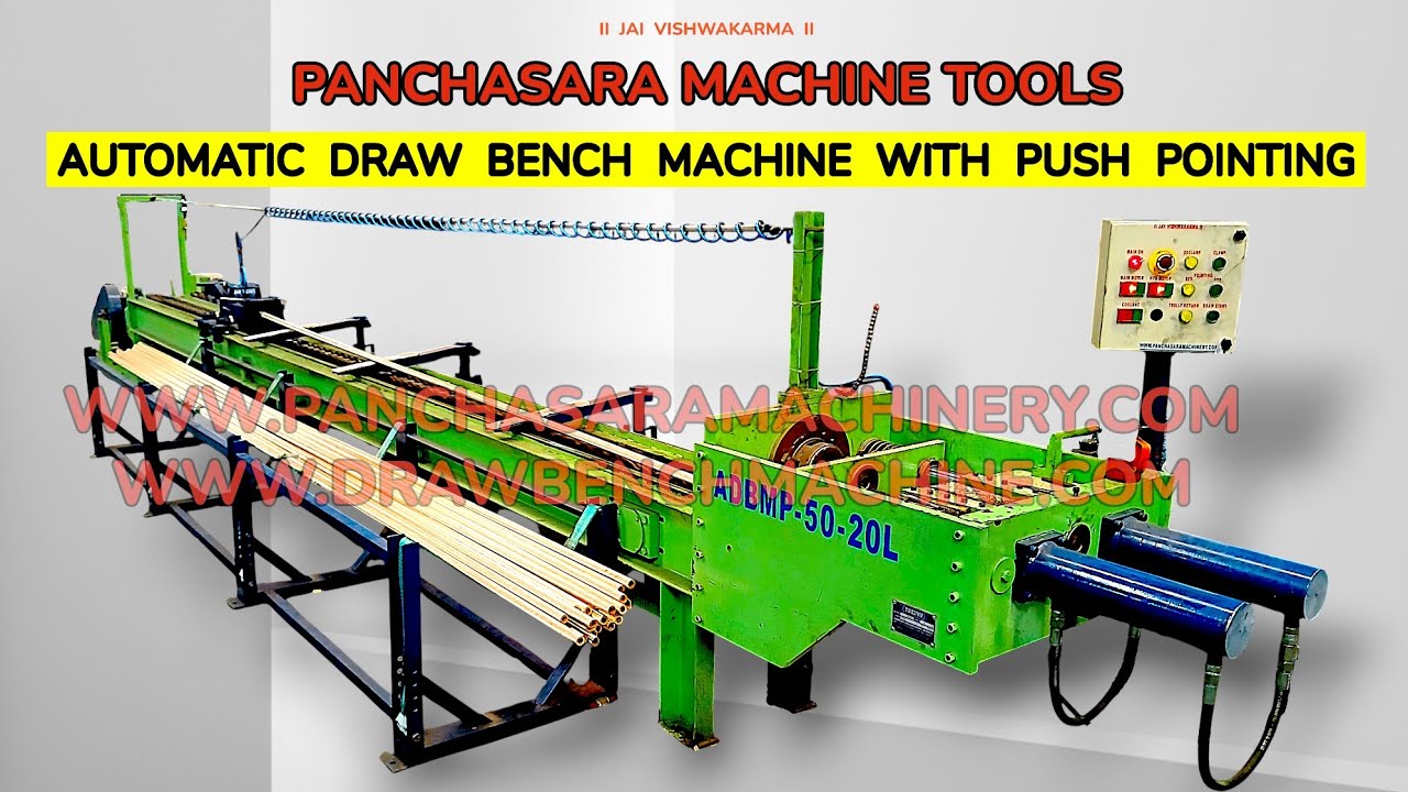 Automatic Draw Bench Machine with Push Pointing | Tube & Bar Drawing Process | Industrial Machinery