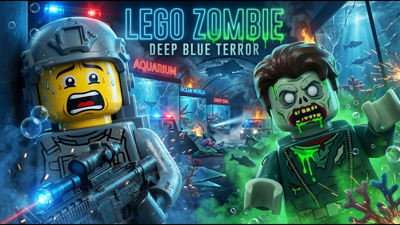Zombie Rampage: Deep Blue Terror EP 35 | LEGO Zombie 3D Animation